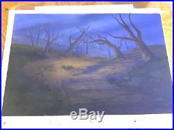 Beauty & Beast (1991) Production Background matching animation cel Disney obg