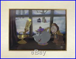 Beauty & The Beast Hand Painted Production Cel Used For Movie Walt Disney COA