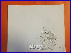 Beauty & The Beast Original Production Cel Cell Animation Art Disney Coa Drawing