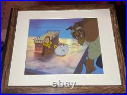 Beauty and the beast Animation Cel Walt Disney Movie Production Art Vintage X1