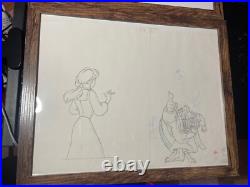 Beauty and the beast Animation Cel Walt Disney Movie Production Art Vintage X1