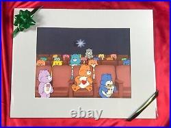 CARE BEARS ANIMATION PRODUCTION Multi 4 CEL SETUP Matted 1980's