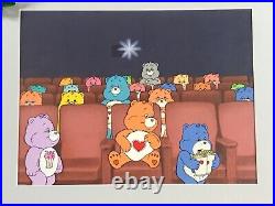 CARE BEARS ANIMATION PRODUCTION Multi 4 CEL SETUP Matted 1980's