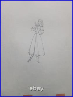 CGC Graded Disney Sleeping Beauty 1959 Original Production Drawing Briar Rose