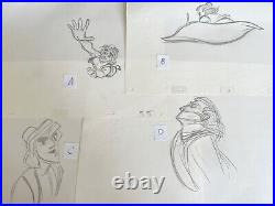 CHOICE Of 1 Walt Disney Aladdin Carpet Production Animation Art Cel Drawings