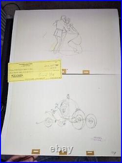 CINDERELLA Animation Cel Art MODEL SHEETS Disney Production Art BILL WALSH I11
