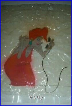 Cool Rare Disney Rescuers Madame Medusa Animation Cel Coa Seal Damage cell 1977