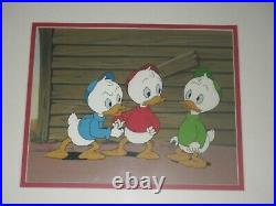 DISNEY DUCKTALES HUEY, DEWEY AND LOUIE ANIMATION CEL WithPRODUCTION BACKGROUND