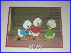 DISNEY DUCKTALES HUEY, DEWEY AND LOUIE ANIMATION CEL WithPRODUCTION BACKGROUND