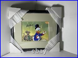 DISNEY Ducktales Original Production cel Scrooge Mcduck Framed Signed Carl Barks