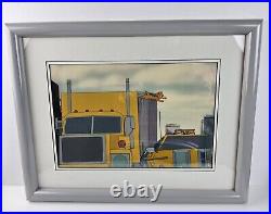 DISNEY OLIVER & COMPANY ORIGINAL PRODUCTION ANIMATION CEL Taxi Car Truck COA