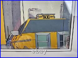 DISNEY OLIVER & COMPANY ORIGINAL PRODUCTION ANIMATION CEL Taxi Car Truck COA