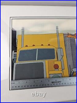 DISNEY OLIVER & COMPANY ORIGINAL PRODUCTION ANIMATION CEL Taxi Car Truck COA