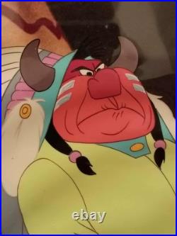 DISNEY ORIGINAL! THE BEST! Peter Pan Indian Chief 1953 production cel