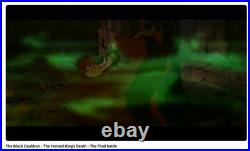 DISNEY'S THE BLACK CAULDRON PRODUCTION ANIMATION CEL CLIMAX HORNED KING vs TARAN