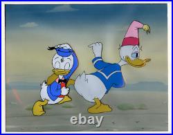 DONALD DUCK & NEPHEW DEWEY DUCK Wonderful World Color DISNEY DISNEYLAND CEL 1957