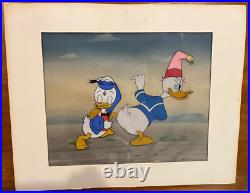 DONALD DUCK & NEPHEW DEWEY DUCK Wonderful World Color DISNEY DISNEYLAND CEL 1957