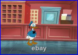 DONALD DUCK Production Used Animation Cel DD015 DISNEY Hand Painted Background