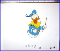 DONALD DUCK WALT DISNEY 1980s ORIGINAL PRODUCTION drawing CEL Drummer sailor hat