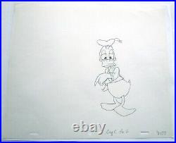 DONALD DUCK sailor hat WALT DISNEY 1980s ORIGINAL PRODUCTION CEL + DRAWING