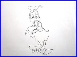 DONALD DUCK sailor hat WALT DISNEY 1980s ORIGINAL PRODUCTION CEL + DRAWING