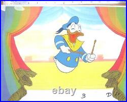 DONALD DUCK sailor hat WALT DISNEY 1980s ORIGINAL PRODUCTION CEL Drumming sticks