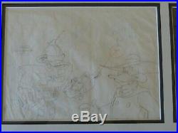 Darkwing Duck Original Production Cel and Clean up Drawing ONE OF A KIND- NEW