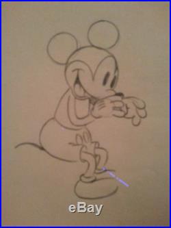 Disney 1933 Mickey Puppy Love Animation Art Production Cel Drawing Rare