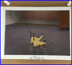 Disney 1955 LADY AND THE TRAMP Original Production Animation Cel of SI AND AM