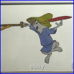 Disney 1973 Robin Hood Original Hand Paint Production Art Cel w COA Skippy