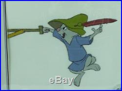 Disney 1973 Robin Hood Original Hand Paint Production Art Cel w COA Skippy