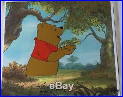 Disney (2) Production Cels Winnie The Pooh Christopher Robin Day For Eeyore