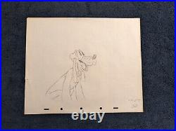 Disney 2 Rare Pluto Drawings Errol Gray LOA Documents Included