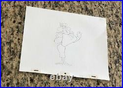 Disney, ALADDIN, Production Cel Pencil Drawing ALADDIN DRESSED AS A WOMAN
