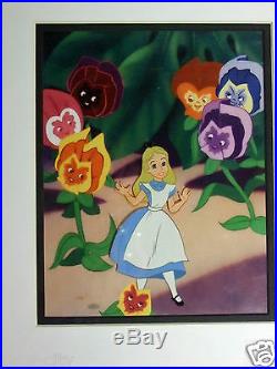 Disney Alice in Wonderland original production cel hand paint Art Corner 1950s