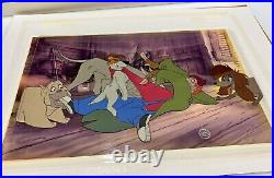 Disney Animation Cel-Oliver & Company/Rita, Dodger, Francis, Einstein & Fagin