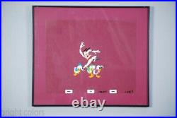 Disney Animation Goofy, with Huey, Louie and Dewy Production Animation Cel