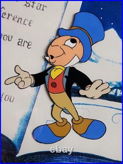 Disney Animation Original Production Cel Jiminy Cricket Signed Ward Kimball Disney Animation Original Production Cel Jiminy Cricket Signed Ward Kimball
