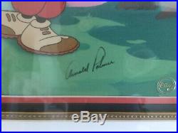 Disney Art Production Cels Swell Day For Golf Signed By Arnold Palmer