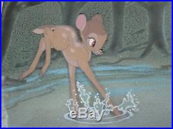 Disney Bambi Courvoisier background 1942 Production cel