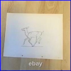 Disney Bambi Production Cel Pencil Drawing