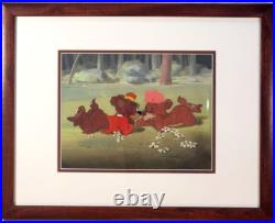 Disney Bongo Lulubelle 1947 Courvoisier Original production cel hand painted