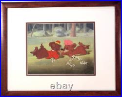 Disney Bongo Lulubelle 1947 Courvoisier Original production cel hand painted