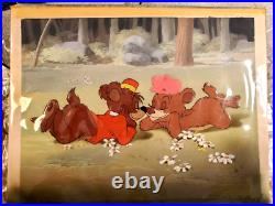 Disney Bongo Lulubelle 1947 Courvoisier Original production cel hand painted