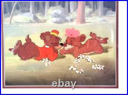 Disney Bongo Lulubelle 1947 Courvoisier Original production cel hand painted