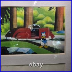 Disney Careers Donald Duck Let Down Original Framed Production Cel Drawing Piece