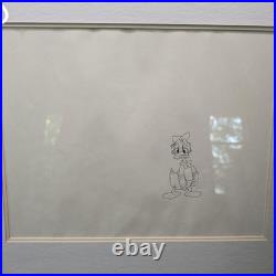 Disney Careers Donald Duck Let Down Original Framed Production Cel Drawing Piece