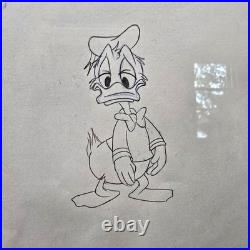 Disney Careers Donald Duck Let Down Original Framed Production Cel Drawing Piece