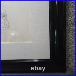 Disney Careers Donald Duck Let Down Original Framed Production Cel Drawing Piece