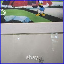 Disney Careers Donald Duck Let Down Original Framed Production Cel Drawing Piece